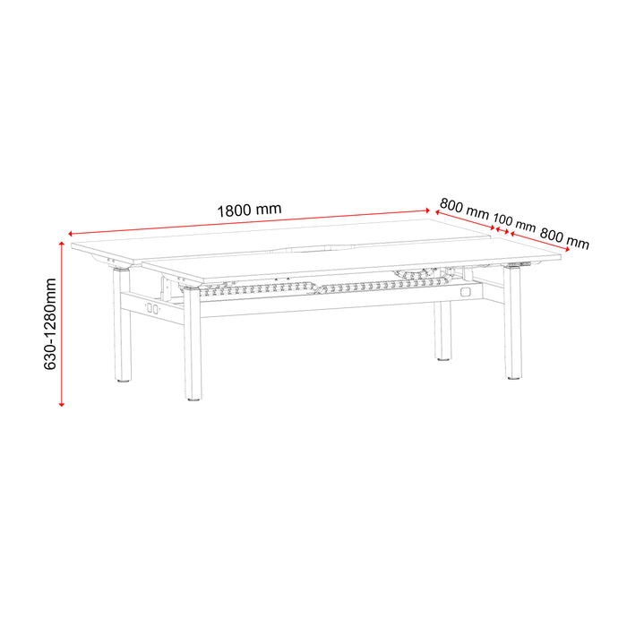Buro Altri Back to Back Electric Height Adjustable Desk