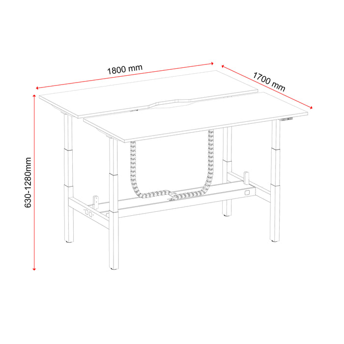 Buro Altri Back to Back Electric Height Adjustable Desk