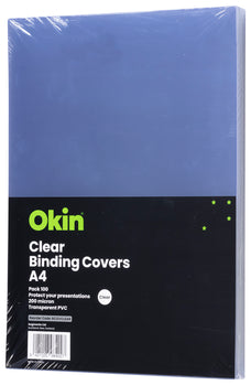 Okin A4 Clear Binding Cover 200mic x 100's pack