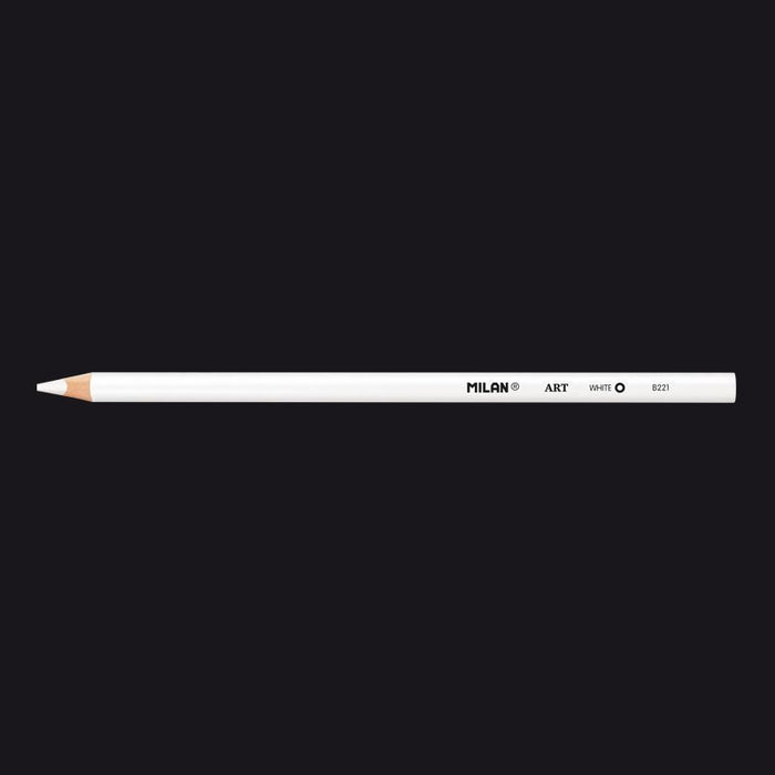Milan White Drawing Pencils, Pack of 3 + Eraser