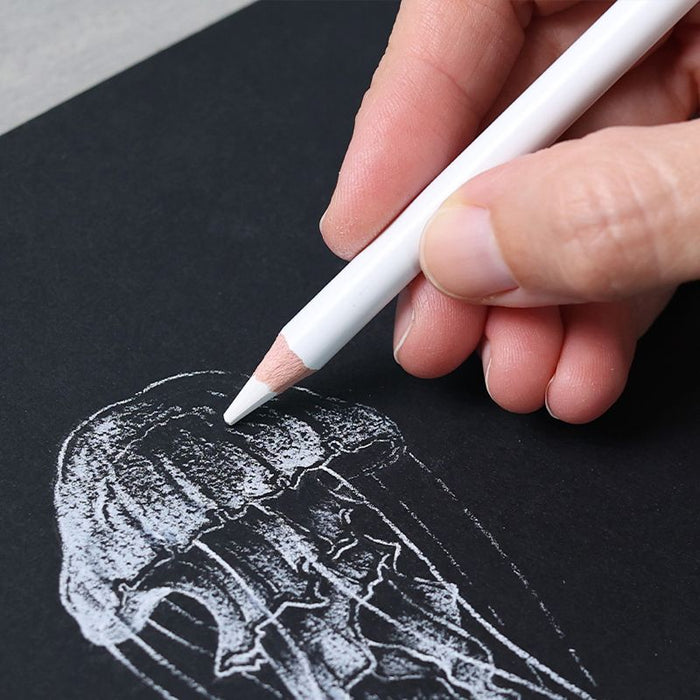 Milan White Drawing Pencils, Pack of 3 + Eraser