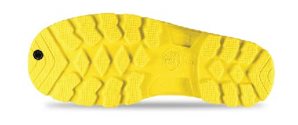 Bata PVC Safety Gumboots, Black/Yellow, Size 4