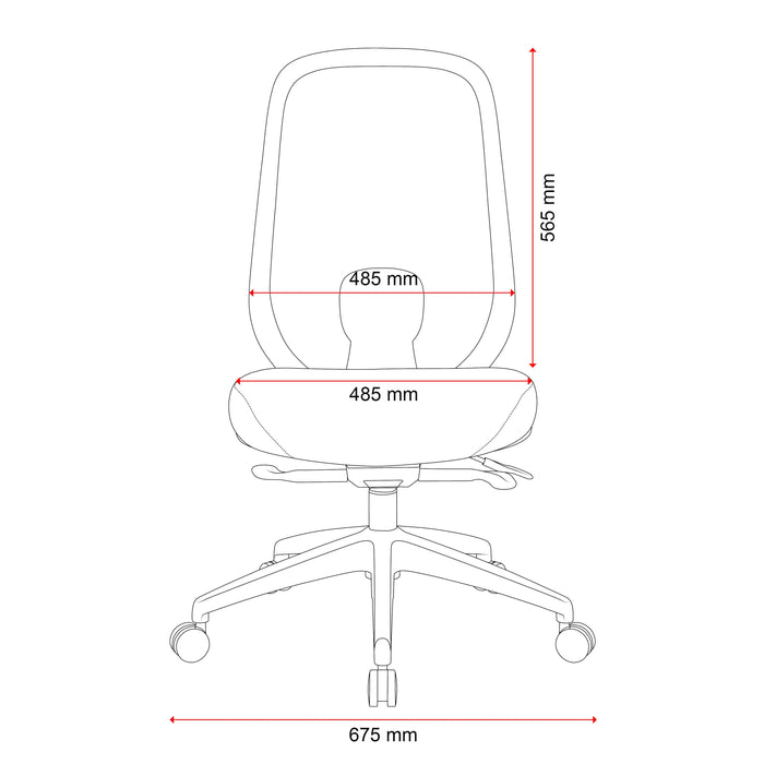 Buro Force Mesh Back Chair, High Back, Black Seat