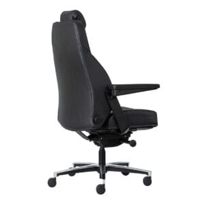 Buro Maverick 24/7 Controller Ergonomic Chair, Black Leather, With Armrest And Headrest
