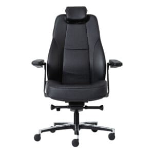 Buro Maverick 24/7 Controller Ergonomic Chair, Black Leather, With Armrest And Headrest