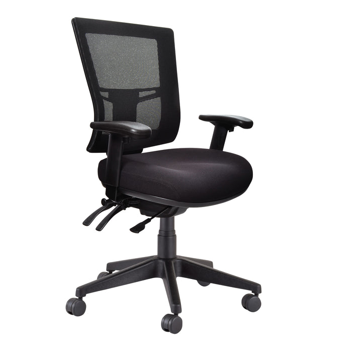 Buro Metro II 24/7 Mesh Back Ergonomic Chair, Nylon Base with Armrest, Assembled