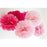 Clairefontaine Crepe Pompoms Pink, Pack of 3