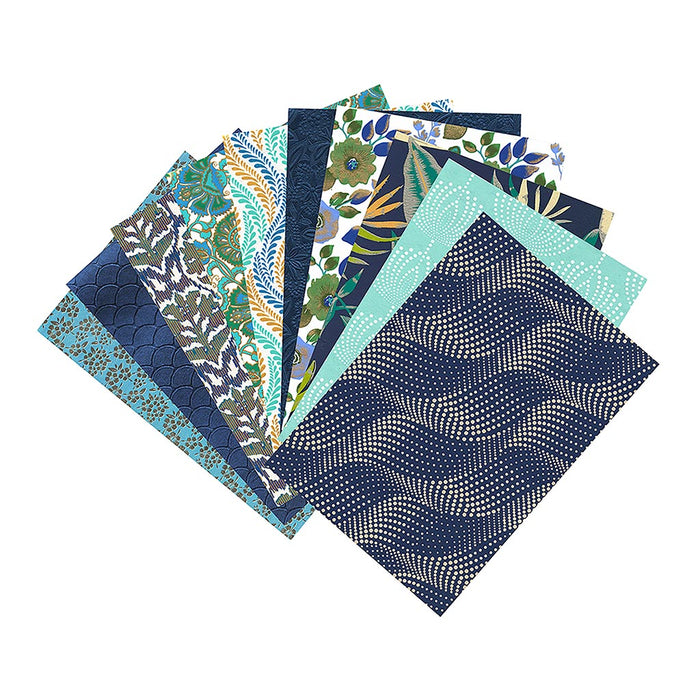 Clairefontaine Artisan Paper Pad, Blues, A4, 20 Sheets