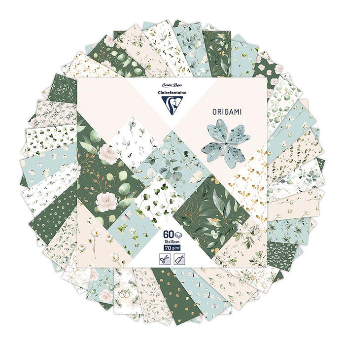 Clairefontaine Origami Paper Romantic, 15x15cm, 60 Sheets