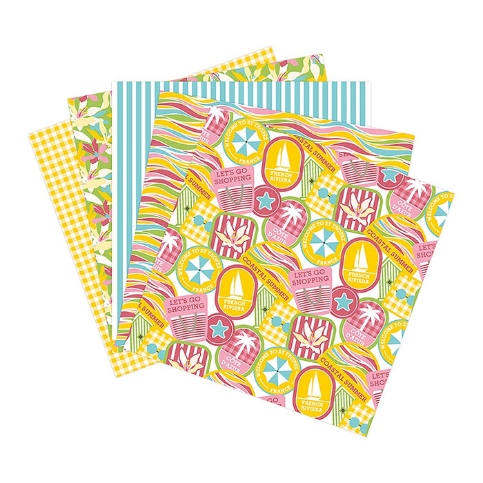 Clairefontaine Cutting Paper Printed 200g 30.5x30.5cm, Pack of 5