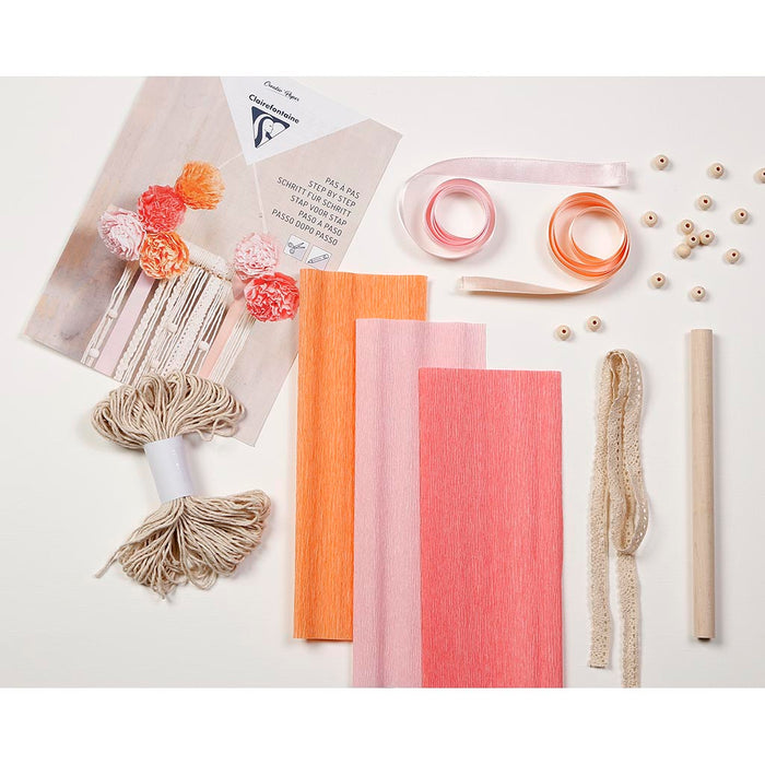 Clairefontaine Crepe Paper Kit Macrame Decoration