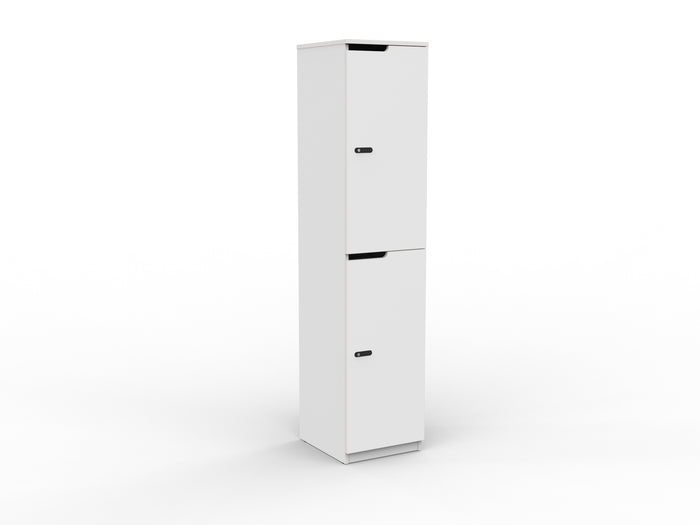 Knight's Smart Cubit 2 Door Lockable Locker, White