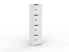 Knight's Smart Cubit 4 Door Lockable Locker, White