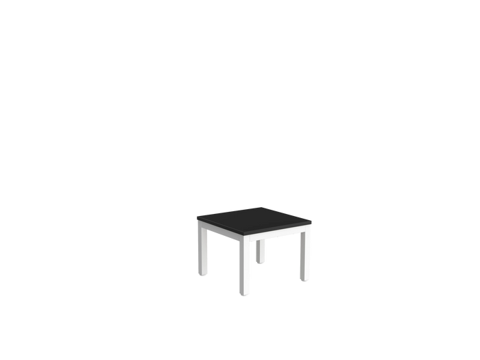 Knight's Cubit Coffee Table 600mm x 600mm - White Frame (Choice of Worktop Colours)