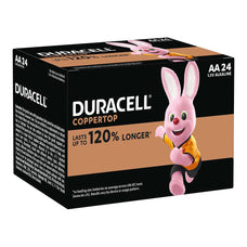 Duracell Coppertop Alkaline AA Battery, 24's Pack