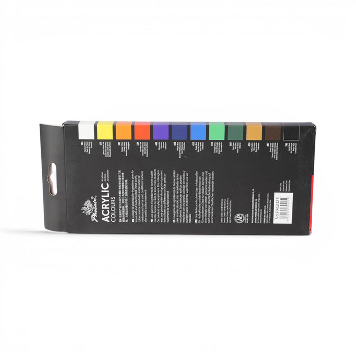 Phoenix Acrylic Paint Assorted Colour Pack of 12 x 12ml