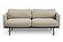 Eden Leo 2-Seater Sofa - Natural Oatmeal Colour Fabric