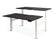 Enhance 1600mm x 800mm Electric Shared Standing Desk – White / Black Whitegrain, Height Adjustable