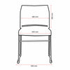 Buro Envy Stacking Chairs, Black, Reflective Silver Frame, Free trolley with every 40 ordered