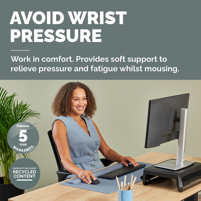 Fellowes Breyta Palm Wrist Rest, Marine FPF100142567