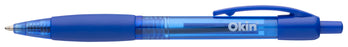 Icon Ballpoint Retractable Pen with Grip Medium Tip Blue Pens x 10's pack