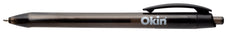 Okin Retractable Medium Tip Ballpoint Pen x 10's pack - Black