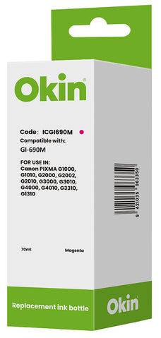Okin Compatible Canon GI690 Magenta Ink Bottle