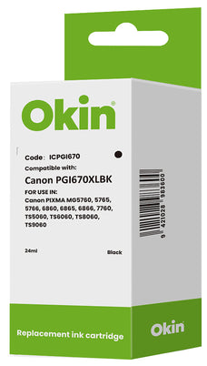 Okin Canon Compatible Cartridge PGI670 / PGI670XL / PGI 670XL Black