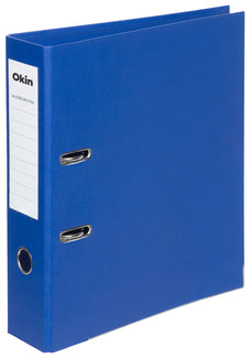 Okin Lever Arch File A4 Linen Royal Blue