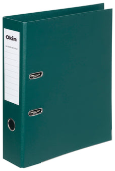 Okin Lever Arch File A4 Linen Forest Green