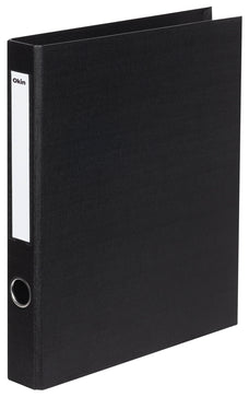 Okin A4 Linen-Look Ring Binder 2/26mm - Black