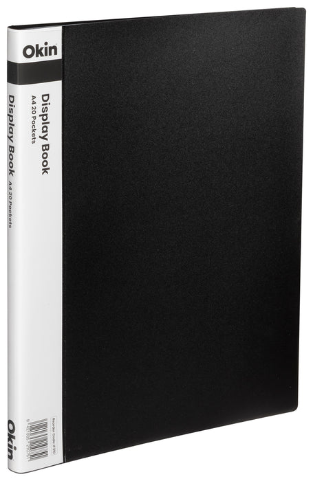 Okin A4 Display Book 20 Pocket Black