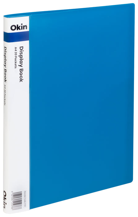 Okin A4 Display Book 20 Pocket Blue