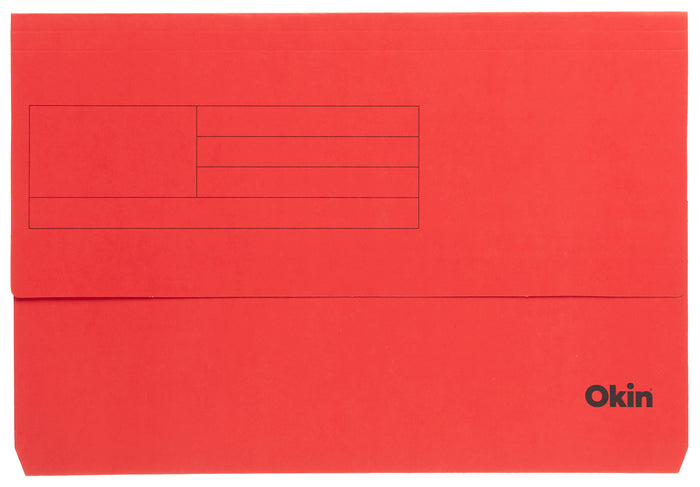 Okin Foolscap Document Wallet Red