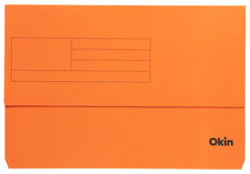 Okin Foolscap Document Wallet Orange