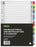 Okin A4 Cardboard Indices with Reinforced Tabs A-Z - Coloured