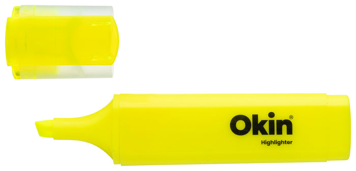 Okin Highlighter Chisel Tip Yellow x 6's pack