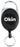 Okin Retractable Snap Lock Key and ID Card Holder - Charcoal x pack of 50