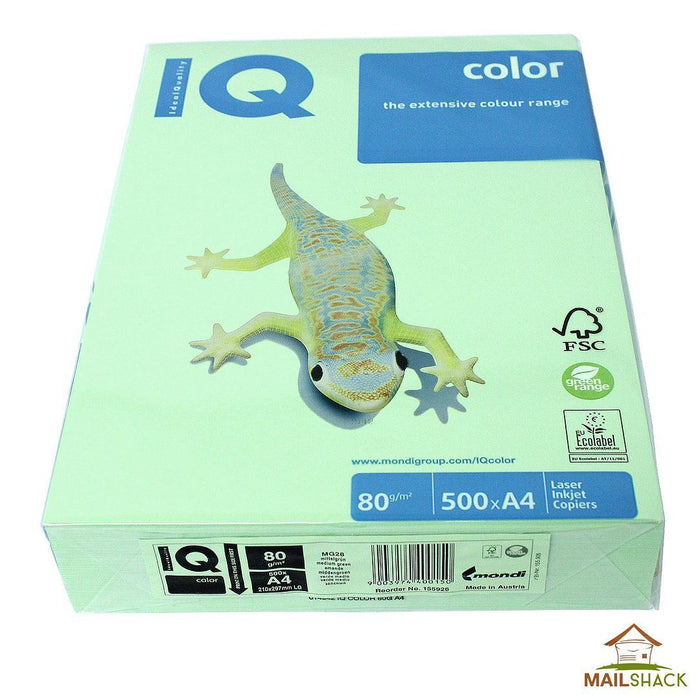 A4 80gsm IQ Intense Colour Paper, Medium Green x 500's Pack