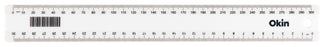 Okin 30cm White Ruler x 25 pieces FPIRULER03