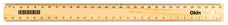 Okin 30cm Wooden Narrow Ruler x 25 pieces FPIRULER04