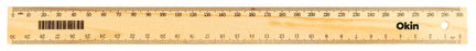Okin 30cm Wooden Narrow Ruler x 25 pieces FPIRULER04