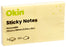 Okin Sticky Notes Yellow 40mm x 50mm Twin Pack x 12 packs