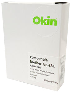 Brother TZe231 12mm Compatible TZ Tape Black on White