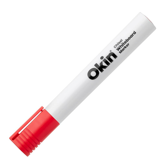 Okin Whiteboard Marker Chisel Tip Red x 12's pack
