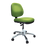 Buro Image Office Task Chair with Polished Aluminium Base, Green Fabric, Assembled