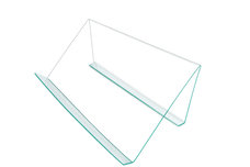 Manhattan Acrylic Counter Lectern (500mm W x 205mm H x 300mm D)