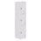 Fortis Steel Storage Locker, 1850mmH x 380mmW x 450mmD, 3 Door, White, Latch Lock For Padlock