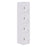 Fortis Steel Storage Locker, 1850mmH x 380mmW x 450mmD, 4 Door, White, Latch Lock For Padlock