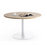 Lunar 1000mm Meeting Table - White Base / Autumn Oak Top